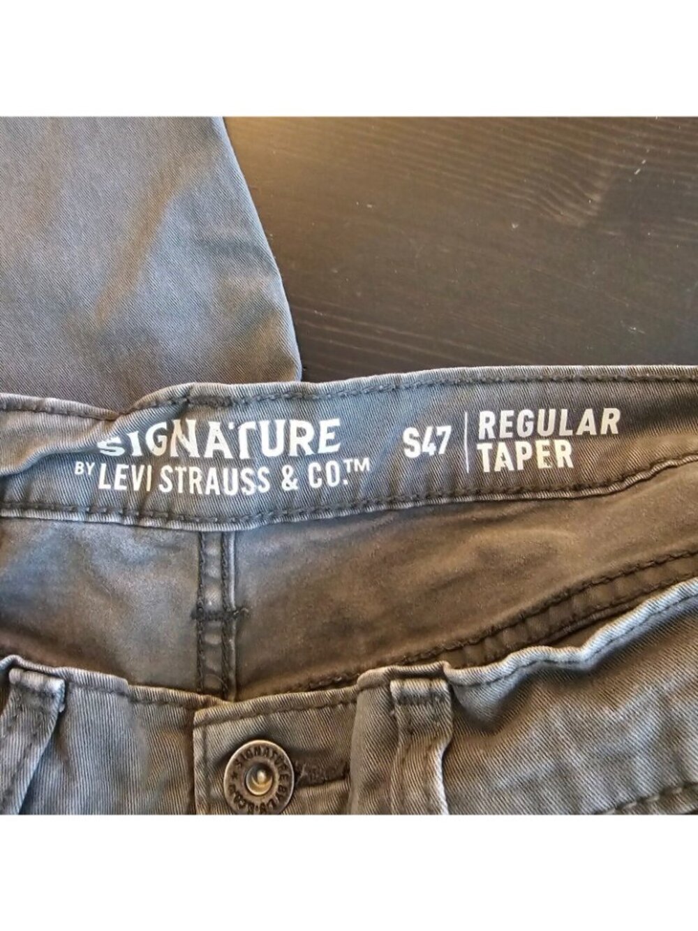 Signature by Levi's Jeans Mens Tag 36x32 Act 36x30 Regular Taper Denim Stretch - Picture 5 of 12